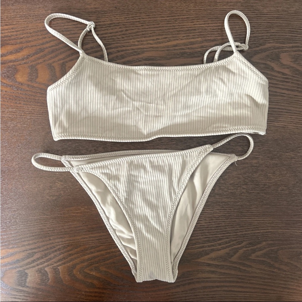 LA HEARTS Pac Sun Tan/Beige/Light Brown String Bikini Swim